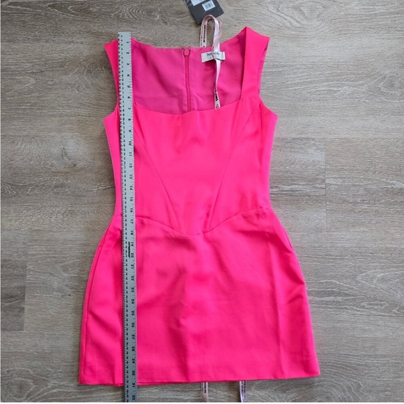 NWT House Of CB Enya Corset Mini Dress Fuschia Hot Pink Satin Corset Medium Neon - Picture 6 of 6